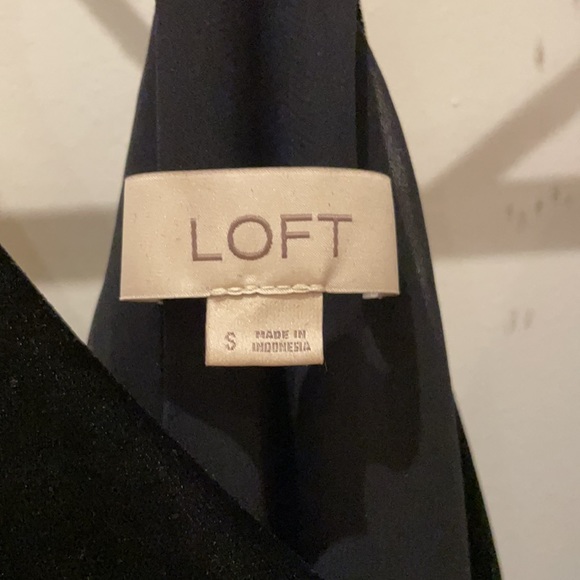 LOFT Black Velvet Spaghetti Strap Tank Top - Picture 4 of 7